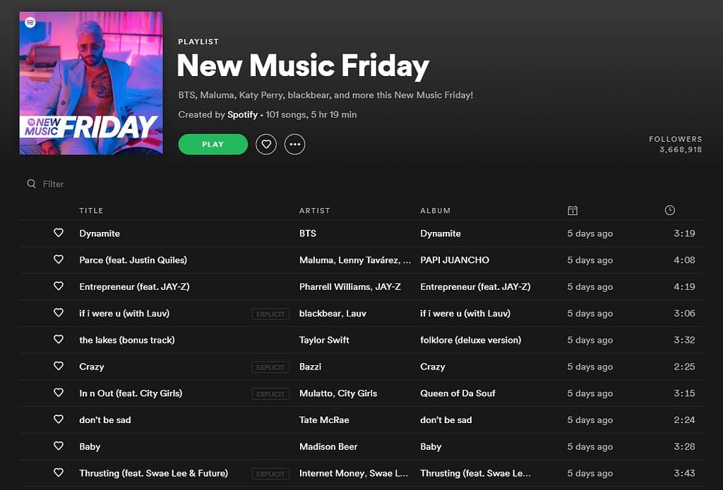 New Music Friday Spotify - Promoting your music